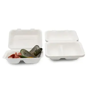 Contenitore per Pranzo Usa e Getta 9x6x3 Design a Conchiglia - Product Image 1