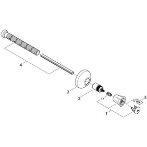 Conjunto de válvula oculta de acero inoxidable azul EBT para montaje en pared, para suministros de baño y aseo Costa Mark 20-200mm - Product Image 3