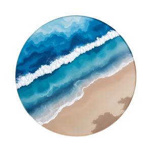 La décoration de dessous de verre en bois et en résine utilise des conceptions océaniques les plus recherchées mur de raisin gratuit sous-verres d'art décoratif - Product Image 6