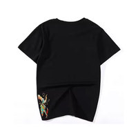 T-shirt brodé en gros, logo personnalisé, matière douce, respirant, chemise d'été pour hommes