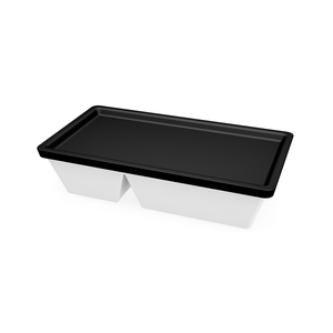 ORNAMIN Norbert Contenant alimentaire en plastique injecté 450 ml à 2 compartiments, réutilisable, compatible lave-vaisselle, empilable, pour la préparation des repas et la restauration - Product Image 1