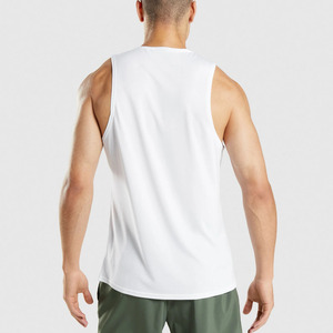 Camiseta sin mangas de gimnasio de secado rápido transpirable ligera personalizable para hombres camiseta de entrenamiento físico en tejido de punto - Product Image 2