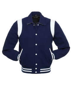 Chaqueta Varsity Verde para Hombre, Estilo Preppy, Cuello Camisero, Manga Regular, Color Sólido, Cierre de Botones, para Otoño - Product Image 3