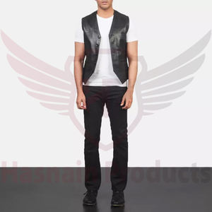 Produits Hasnain Gilet de moto d'hiver décontracté pour hommes doublure en cuir et polyester respirant tissu en toile personnalisable nouveau design - Product Image 2