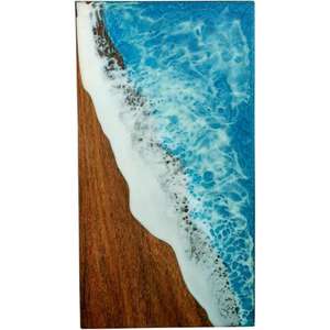 Urne funéraire en bois naturel fabriquée à la main pour cendres Grande urne commémorative avec couvercle sécurisé Urne funéraire unique incrustation de résine souvenir - Product Image 2