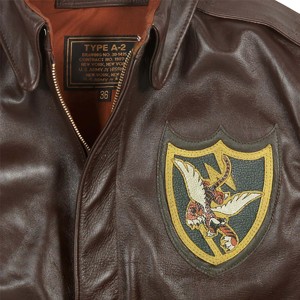 <b>Men</b> Custom Leather Flight <b>Jacket</b> with Classic Style and Embroidered Patches - Perfect for Fashion and Functionality - Product Image 3