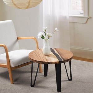 โต๊ะรับประทานอาหารดีไซน์ศิลปะเรซิ่นทำมือทันสมัยหรูหรา โต๊ะกาแฟกันน้ำสำหรับห้องนั่งเล่น เหมาะสำหรับงานฉลองวันครบรอบแต่งงาน - Product Image 3