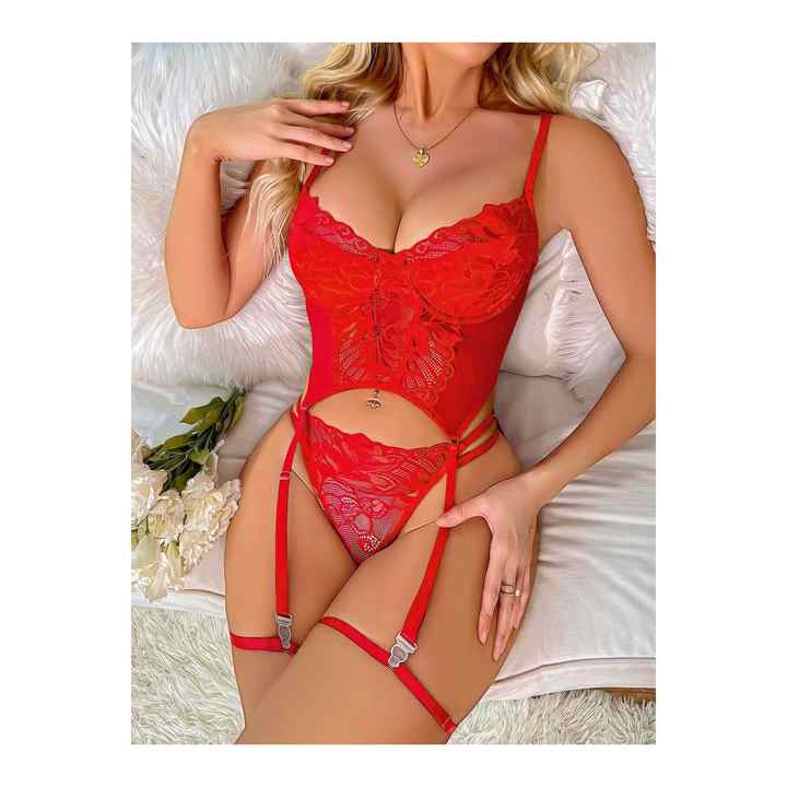 Red Garter Fantasy Set