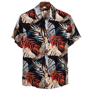 Camisas de Playa de Manga Larga para Hombre, Diseño Hawaiano Estampado Personalizado, 100% Algodón, Antibolitas, Precios Bajos - Product Image 2