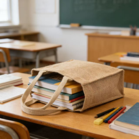 Sac fourre-tout en jute écologique avec logo personnalisé, sacs de courses réutilisables en toile de jute, sacs cadeaux imprimés à motifs floraux, vente en gros OEM/ODM