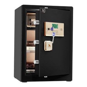 Cassaforte domestica grande TIGERKING da 3,7 piedi cubi, acciaio resistente da 66 libbre, doppio allarme, chiusura con chiave e password, antifurto, nera - Product Image 1