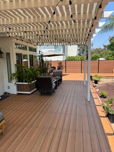 Tấm ốp sàn ngoài trời WPC đùn đồng chất, ván <span class=keywords><strong>composite</strong></span> gỗ nhựa, thiết kế gạch lát sàn mới, sàn gỗ nhựa WPC, sàn ngoài trời hai lớp - Product Image 6