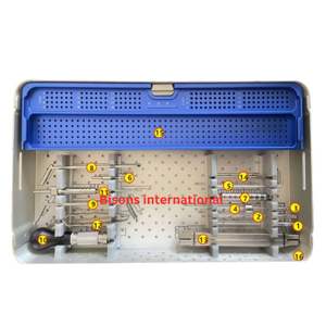 Juego de Instrumentos de Placa de Bloqueo Manual de Acero Inoxidable BISONS de 2.4 mm para Cirugía Ortopédica con Brocas y Guías - Product Image 2
