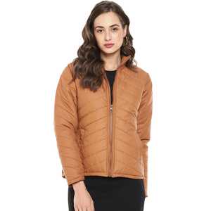 Chaqueta Acolchada Ligera para Mujer 2026, Corte Entallado, Costura Diagonal, Ropa Exterior Informal para Otoño e Invierno - Product Image 1