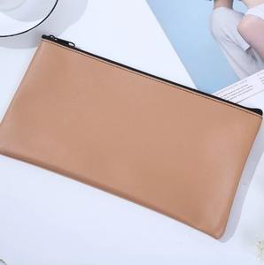 Cuir PU Bill Cash Deposit Storage Bank Logo imprimé personnalisé Sac de dépôt d'argent Pochette d'argent colorée Sac unisexe Portefeuilles à fermeture éclair - Product Image 3