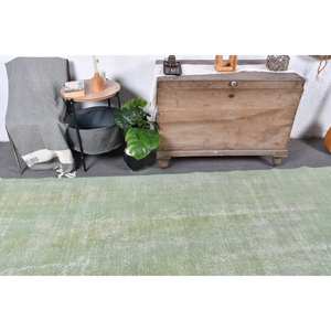 Alfombra Moderna Verde de 3,8 x 9,5 pies, Alfombras Turcas Hechas a Mano - Product Image 2