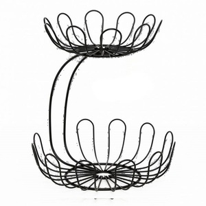 Fruit <b>Storage</b> Rounded <b>Baskets</b> Stand Fruits or Other Item <b>Storage</b> Handcrafted Wooden <b>Metal</b> Fruits <b>Basket</b> Kitchenware Usage - Product Image 6