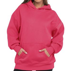 Sweat-shirts à capuche écologiques pour femmes, couleur unie, 100% coton molletonné, séchage rapide, respirant, anti-rides, broderie 3D - Product Image 1