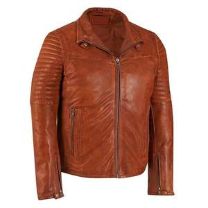 New Arrivals Wholesale Price High Quality Oem Design <b>Men</b> Leather <b>Jacket</b> <b>Slim</b> <b>Fit</b> Stylish Comfortable Low Price Leather <b>Jacket</b> - Product Image 5