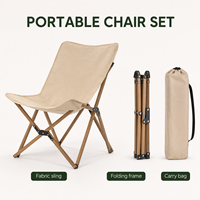 Chaise papillon pliable portable pour le camping, le pique-nique, la pêche, la plage, le jardin, les loisirs en plein air, dossier haut, 27 pouces, 32 pouces, kaki, noir
