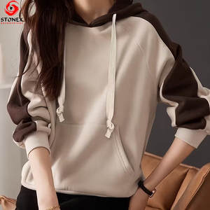 Sudadera con Capucha Informal de Invierno para Mujer, Nueva Moda, 100% Algodón, Color Sólido, Talla Grande, Ajuste Holgado, Alta Calidad - Product Image 2