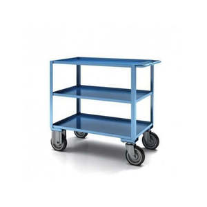 Carretilla de Carga Pesada de Cuatro Ruedas con Tres Estantes, Carretilla Metálica Portátil para Almacenamiento en Almacenes, Transporte de Herramientas, 300 kg, OEM - Product Image 1