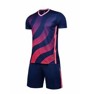 Conjunto de camiseta de fútbol de 2 piezas de secado rápido personalizado para hombre, Camiseta estampada de manga corta personalizada, pantalones cortos, uniforme de fútbol, ropa deportiva - Product Image 2