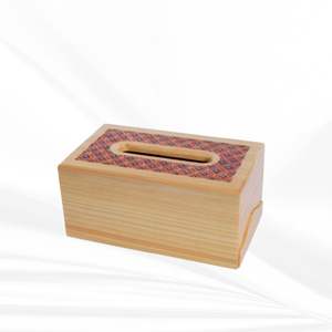 Boîte à mouchoirs en bois naturel de Style rustique porte-mouchoirs carré étanche pour salon ou salle de bain décor à la maison - Product Image 2