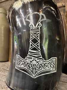 "Handcrafted Viking Horn <b>Mug</b> Rustic Ale Tankard for Beer, Mead, Coffee Unique Gift for Men, Norse Fans, & Medieval Lovers" - Product Image 4