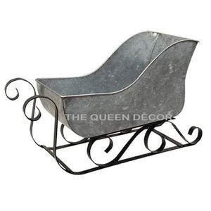 Hecho a mano al por mayor Mesa Santa trineo ornamento diseño antiguo habitación decorada Navidad trineo en blanco sublimación - Product Image 4