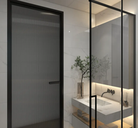 Charnière moderne en aluminium fini pour porte vitrée double battante et portes coulissantes de cuisine pour maison et villa