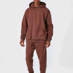 Chándal holgado de gran tamaño con hombros caídos y forro polar de algodón pesado personalizado para hombre a la venta - Product Image 5