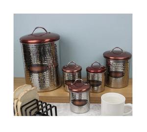 Ensemble de 3 boîtes en cuivre antique de qualité supérieure avec un design personnalisé pour une utilisation en cuisine en cuivre pur - Product Image 3