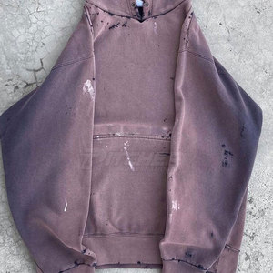 Premium Comfort Distressed <b>Hoodie</b> For Men Streetwear Pullover With Adjustable Hood Design - Product Image 5