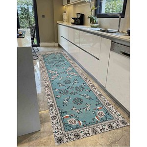 Tapis imprimé floral, motif oriental, design turc, décoration de ferme, tapis fin non tissé - Product Image 4