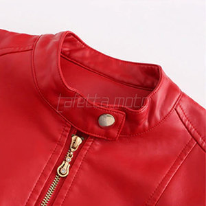 Chaquetas de Mujer de Manga Larga para Invierno, Chaqueta de Cuero para Motocicleta, Ajustada - Product Image 4