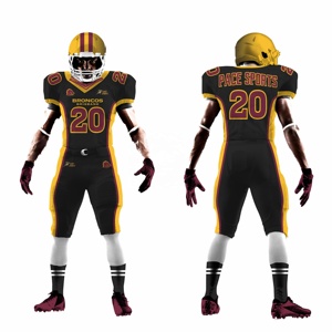 Wholesale Custom Polyester Adult American Football Jersey Pant Short Summer Sublimation Printed Plus Size Stitched Logo Sports - Product Image 1