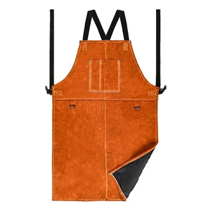 Premium Quality Heat-Resistant Cowhide <b>Leather</b> Welding <b>Apron</b> New Release Sleeveless Reusable Protective Welding Gear - Product Image 1