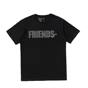 Vente en gros T-shirt personnalisé avec strass Vêtements d'entraînement personnalisés T-shirt à paillettes pour hommes avec strass T-shirt personnalisé avec strass - Product Image 4