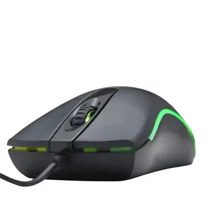 Mouse Gaming Hyperesponse tombol dapat disesuaikan DPI esensial 5v 100ma mouse optik untuk Desktop Laptop