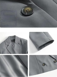 Blazers recortados para mujer nueva primavera estilo coreano Chic prendas de vestir Oficina señoras elegante temperamento diseñado Chic Popular Streetwear - Product Image 6