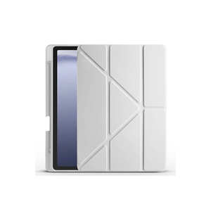 Étui pliable Netzy pour Galaxy Tab A9 en cuir PU gris avec emplacement pour stylet et support, compatible avec les iPad et autres marques - Product Image 1