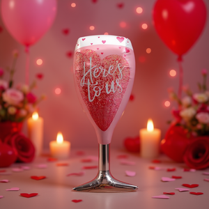 Palloncino in Foil 'Party Love' Copa 'Here's To Us' 101Cm, Decorazioni per San Valentino - Product Image 3