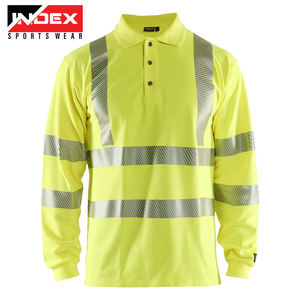 เสื้อทำงาน Hi Viz สำหรับผู้ชายเสื้อทำงานมีกระเป๋าแขนยาวสะท้อนแสงระบายอากาศได้ดีมองเห็นได้ชัดเจน - Product Image 1