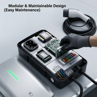 Pro 22kW Wallbox EV-Ladestation 7kW 11kW Typ 2 GBT Dual-Protokoll OCPP 1.6J APP Schnell-Ladestation für Intelligentes Immobilienmanagement