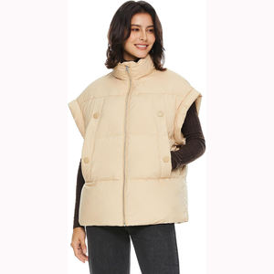 Gilet matelassé pour femme à bas prix 2025, gilet matelassé surdimensionné sans manches, gilet matelassé classique, gilets légers d'hiver avec fermeture éclair - Product Image 1