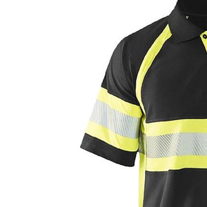 Camiseta de Trabajo de Alta Visibilidad para Hombre, con Patrón a Cuadros, Tejido Transpirable, Manga Corta, Reflectante - Product Image 6