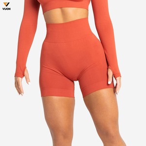 Pantalones cortos transpirables para correr con bolsillos de cintura alta para mujer, pantalones cortos deportivos para levantar glúteos, mallas deportivas para gimnasio, pantalones cortos de Yoga para mujer - Product Image 1