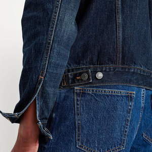 New Arrival Men's Winter <b>Jacket</b> Premium Quality Casual Breathable 100% Cotton Jeans <b>Mandarin</b> <b>Collar</b> OEM Custom Service for - Product Image 3