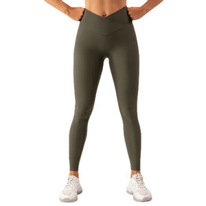 ¡Novedad de 2025! Ropa de gimnasio de cintura alta de última moda para mujer, servicio OEM con logotipo personalizado, mallas de bajo precio a la venta - Product Image 3